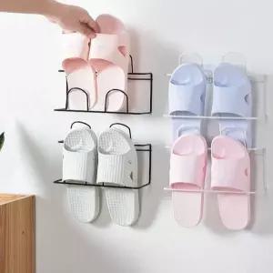 고품질 붙이는 신발 정리대 슬리퍼 걸이 욕실화 거실화 꽂이 미니신발장 (W9EC203)