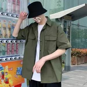 [텐바이텐][홍은]코디 외출 데이트 포켓 반팔 셔츠 남자 여름 룩 자켓