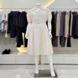 씨씨콜렉트 오픈 카라 벨티드 볼륨 원피스 E252MSE131 633609