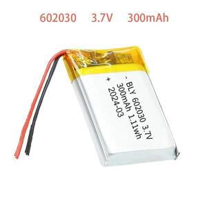602030   장난감, LED 조명, 블루투스 스피커 도구 액세서리용 3.7V 300mAh 실제 용량 폴리머 리튬 이온 충