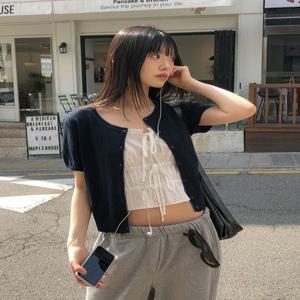 [AK수원점] [후아유] 여성 Punching Skashi Short Sleeve Cardigan WHCKG2522F