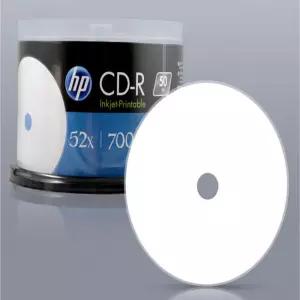 메오샵 HP MEDIA CD-R PRINTABLE 52X 700MB 50P 케익 케이스 CD굽기