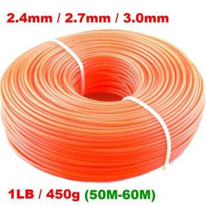2.4mm/2.7mm/3mm 450g 나일론 트리머 라인 잔디 커터 로프 롤 코드 와이어 스트링 교체 용
