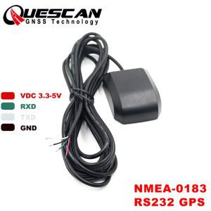 GPS수신기 QUESCAN 5V NMEA 산업 110HZ SBAS 안테나 RS232 제어 GPS 수신기 0183 WAAS QZSS NMEA0183