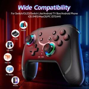 듀얼센스엣지 HD6900 스위치 프로 무선 블루투스 게임 매크로 PC IOS 진동