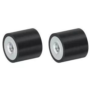 uxcell 2Pcs 10 x 10mm M3 스레드 여성 고무 마운트 진동 차단기 방진 패드 플랫 사일런트 블록 베이스