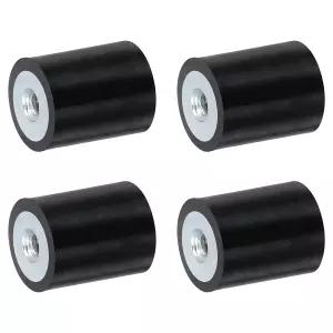 uxcell 4Pcs 15 x 20mm M4 스레드 여성 고무 마운트 진동 차단기 방진 패드 플랫 사일런트 블록 베이스
