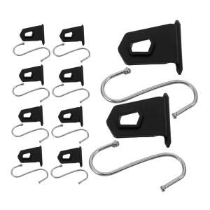 BUGUYO 10pcs Rv 차양 및 그늘막 클립 캠핑 텐트 야외 선쉐이드 패스너용 검은색 트레일러 액세서리