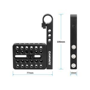 카메라 치즈 플레이트 15mm 로드 클램프 크로스바 1/4인치 콜드슈 마운트 어댑터용  케이지 액세서리용