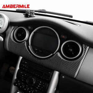 미니 쿠퍼 R50 R53 2001-2006 속도계 계기판 프레임 리얼 카본 스티커 트림 자동차 인테리어  키트