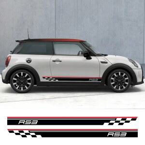 자동차 사이드 스티커 미니 쿠퍼 S R53 JCW GP 레이싱 스타일 장식 PVC 비닐 데칼 자동차 튜닝 액세서리