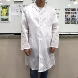 L 가성비 얇은 가운 여름 흰색 흰 면 화이트 실험복 실험실 하얀 위생흰가운유니폼 실습 여름용 긴팔 여성