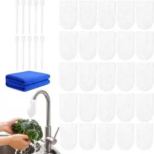 주방 싱크대용 100PCS 수도꼭지 필터 백 PP 섬유 커버