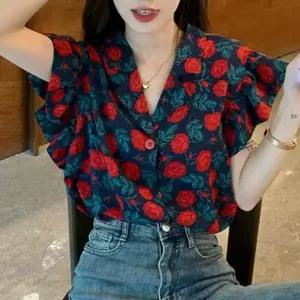 여성 꽃무늬 셔츠