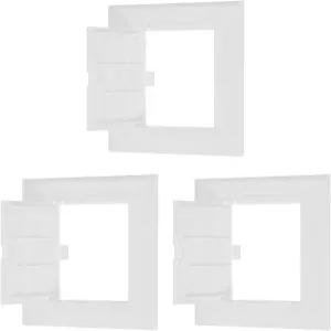 PAL 4x4 인치 탈착식 힌지 액세스 패널 3Pcs ABS 배관용 도어 건식 벽체 전기 케이블 배선용 쉬운 벽 구멍