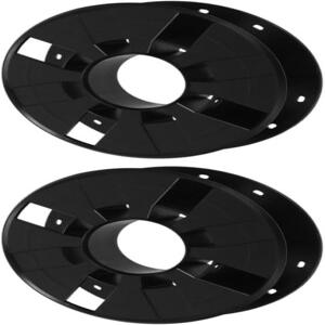 HAPKITCH 2개입 검은색 전기 코드 릴 케이블 연장 호스 플라스틱 소재 경량 0.25kg 다용도 스튜디오와