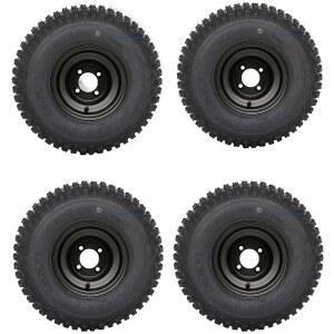 노브비 18x9.5-8인치 골프 카트 /ATV 타이어 8인치 블랙 스틸 휠 - 4종 세트