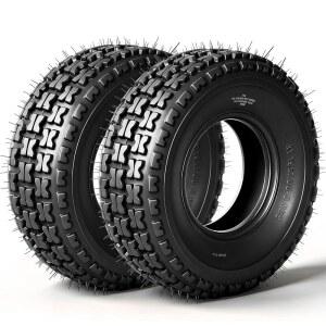 MOTOUS 19x7-8 ATV UTV 타이어 2종 세트, 19x7x8 미니 자전거 타이어, 4PR | 진흙, 트레일, 모래용 헤비 듀티 올터레인 튜브리스 무방향 트레드