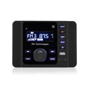 블루투스를 지원하는 iRV37 무선 RV 라디오 카 스테레오, HDMI 인아웃, ARC, APP, 디지털 스테레오 사운드, A&FM, 시계, NFC, USB 5V 충전, 2존 월 마운트 오디오 수신기 지원