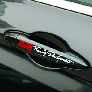 4Pcs 자동차 핸들 스티커 WRC 랠리 레이싱 스트라이프 데칼 비닐 JDM 문 튜닝 외관 액세서리 장식