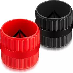 PVC PPR 구리 황동 알루미늄 파이프용 내부외부 리머 및 튜브 디버링 튜빙 챔퍼 도구 2개 빨간색 검은색