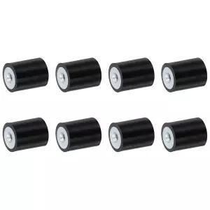 uxcell 8Pcs 15 x 20mm M4 스레드 여성 고무 마운트 진동 차단기 방진 패드 플랫 사일런트 블록 베이스