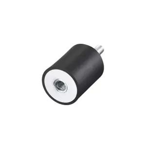 uxcell M6 남성 여성 고무 진동 차단기 쇼크 업소버 D25mm x 장착