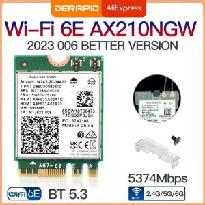 블랙박스동글이 트라이 밴드 WIFI6E AX210NGW 4GBPS WIFI NGFF 블루투스 인텔 무선 AX210 WLAN INTEL 카드용 11AX 802