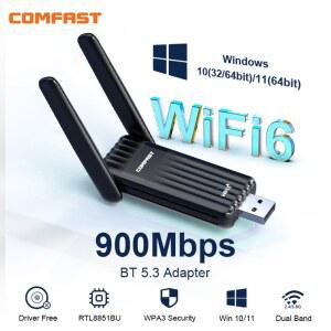 블랙박스동글이 COMFAST WIFI USB 듀얼 45G 윈도우 프리 RTL8851BU 어댑터 블루투스 카드 밴드 노트북용 PC 1011 900MBPS 드라이브 네트워크