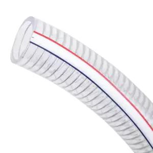 PVC 투명 주름관 와이어 호스 파이프 워터 튜브 덕트