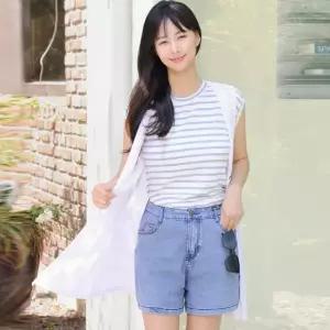 드리다 여성 여름 브이넥 스판 빅사이즈 롱 베스트 조끼 미시 엄마옷