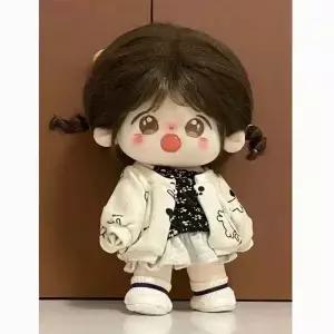 20cm 면 인형 옷 귀여운 강아지 코트와 꽃무늬 멜빵 세트 고품질 스커트 DIY 액세서리 선물