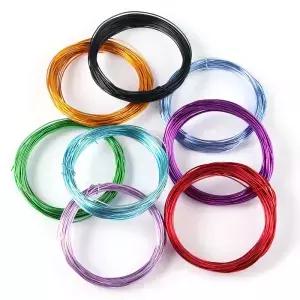 쥬얼리 제작 액세서리용 알루미늄 공예 와이어 금속 코드 스트링 로프 0.6mm