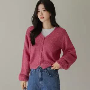 [매장정품] 시크폭스 크란 브이넥 루즈 울 니트 가디건_53CA770 2304330
