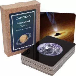 CARDDIA 천체 STEM 교육용 플래시카드(태양계 행성 소행성 위성 은하단 성단 성운 포함...)