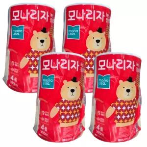 모나리자 점보롤 300m 16롤 2겹 1박스 대용량화장지 (4입4팩)