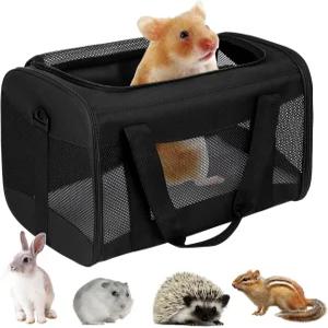 고양이 운반 케이스 - 반려동물 운반기 항공사 투명 통기성 좋은 여행용 탈부착 가능한 플리스 패드 접이식
