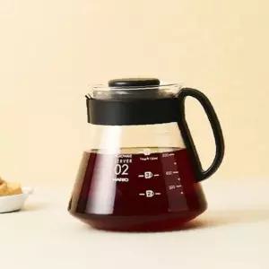 하리오 정갈한 블랙서버 600ml 커피서버 드립서버 유리주전자