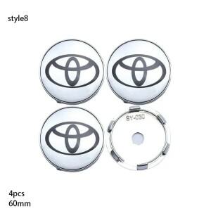 4개 60mm 자동차 허브 센터 커버 도요타 코롤라 RAV4 레빈 야리스 Hrv C-HR 캠리 프라도 프리우스 랜드크루