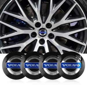 60mm 자동차 허브 캡 데칼 림 커버 센터 스티커 장식 액세서리 (볼보 호환 V40 V50 S40 S90 XC90 밸브 캡용