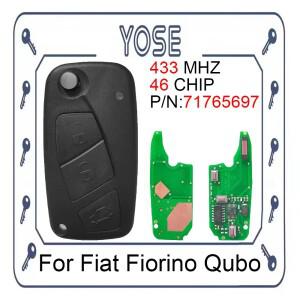 YOSE 433MHz PCF7946A 3버튼 플립형 리모컨 자동차 키 FOB (피아트 피오리노 쿠보 푸조 비퍼 시트로엥 네모
