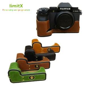 Fujifilm X-S20 레트로 복고풍 엔틱 PU 가죽 하프 바디 케이스 커버 베이스 하단개방 버전 카메라 가방