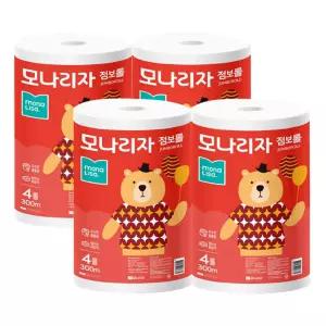 모나리자 점보롤 화장지 2겹 300m 4롤 4팩