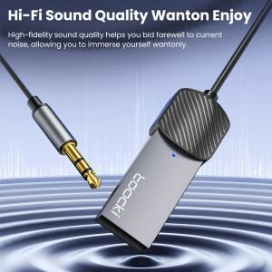 Toocki 블루투스 자동차 어댑터 오디오 수신기, USB 3.5mm 잭, Aux 핸즈프리 키트, 송신기용