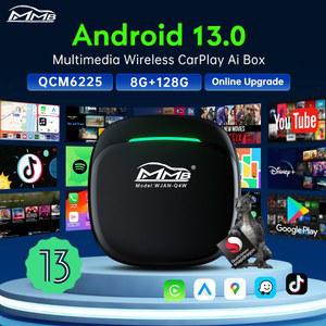 카플레이 네비게이션 carplay MMB 최대 5.0 똑똑한 상자 무선 차 놀이 무선 안드로이드 자동 AI 상자 Andriod13 TV 상자 차 지능형 체계 QCM6225 8 핵심 8 128G TF 카드 256G 분할 스크린 와이파이 자동 연결 안드로