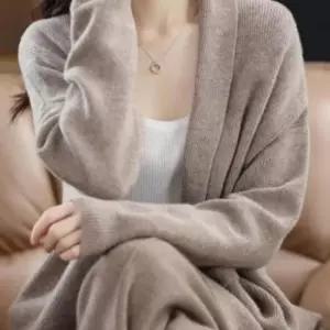 가디건 베이직 가디건 무지 여성 노버튼 숄 도톰