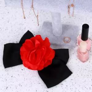 올드로즈 꽃 코사지 레드 8cm