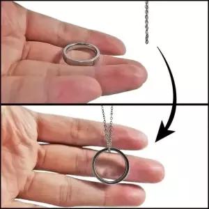 ring 프로프즈 링 프로포즈 드롭링 목걸이 반지 통과마술 마술 반지목걸이