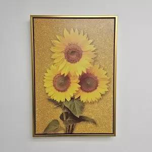 재물운 35X50cm 해바라기 그림액자 풍수 액자 선물 사무실 신년 인테리어 성공 개업 집들이