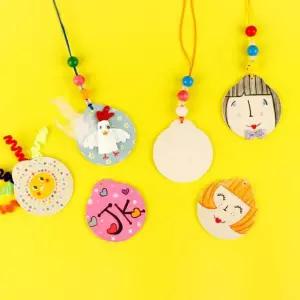 DIY756 어린이교구 만들기재료 그리기왕목걸이만들기 학습체험 TBZ